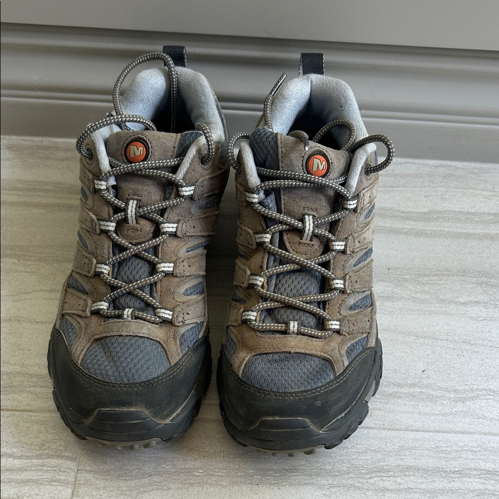 MERRELL Women’s MOAB Low Hiking Shoes US 10 gray blue